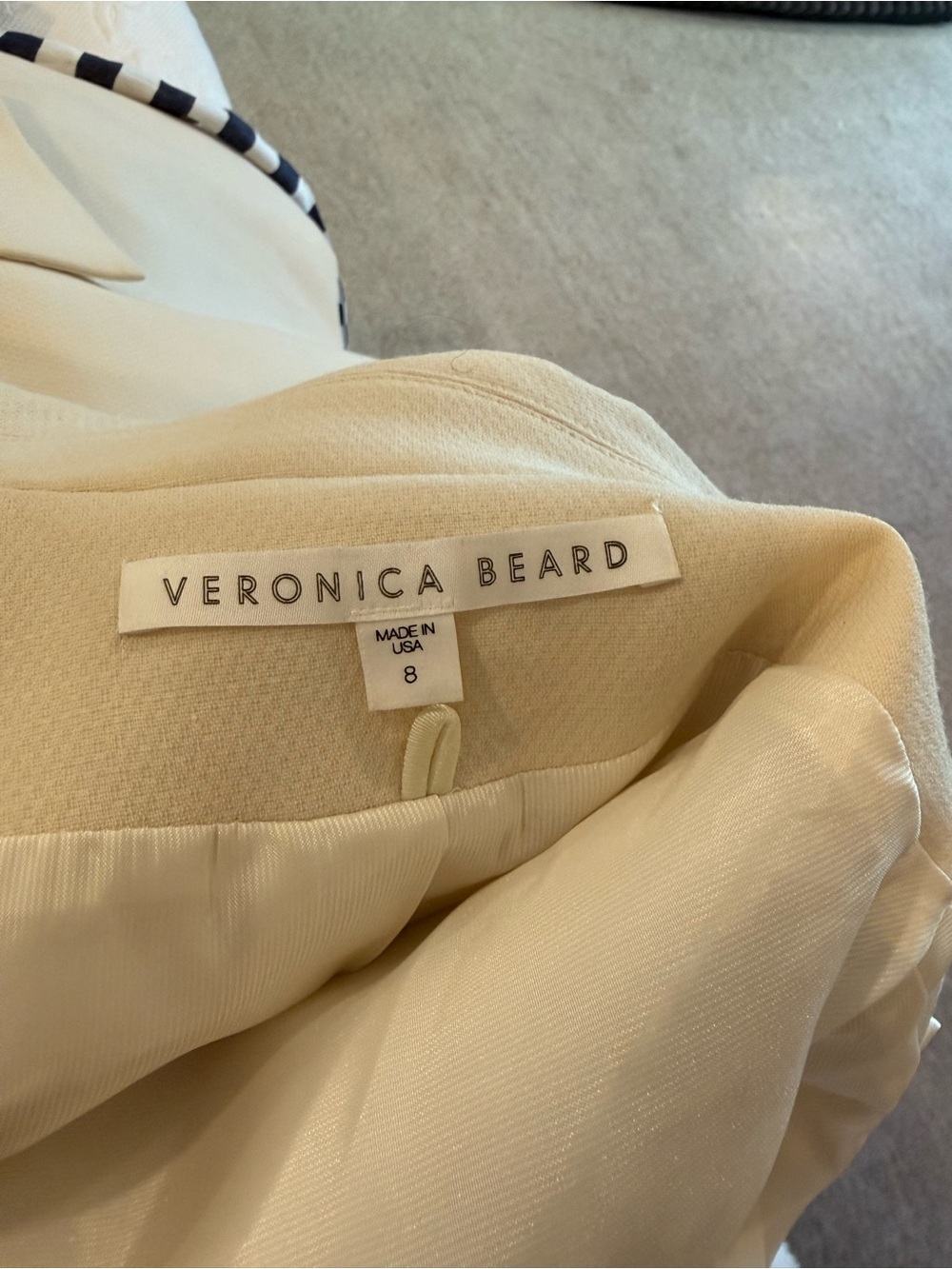 Veronica Beard Double-Breasted Cream Blazer - Picture 4 of 4